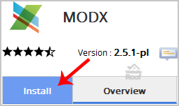 Install MODx via Softaculous-websiteroof