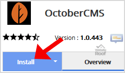 Install OctoberCMS via Softaculous-websiteroof