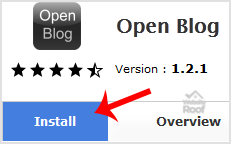 Install OpenBlog via Softaculous