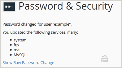 Reset my cPanel Account Password-websiteroof