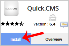 Install Quick.CMS via Softaculous-websiteroof