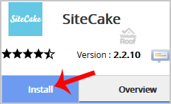 Install SiteCake via Softaculous-websiteroof