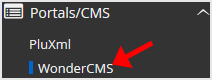Install WonderCMS via Softaculous-websiteroof