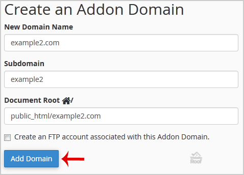 Addon Domains-websiteroof
