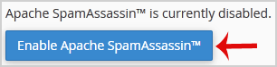 apache SpamAssassin, cpanel, enable