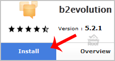 Install b2evolution via Softaculous