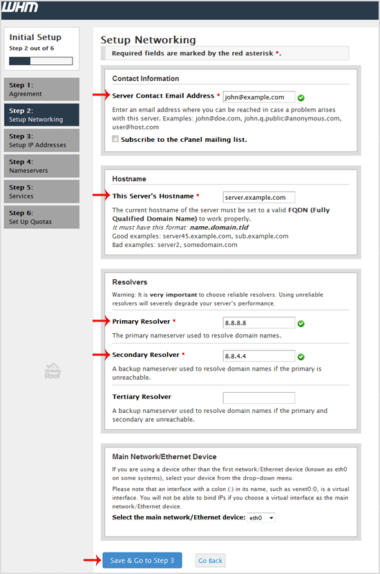 setup networking-websiteroof