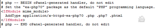 Set the PHP Version per Folder-websiteroof