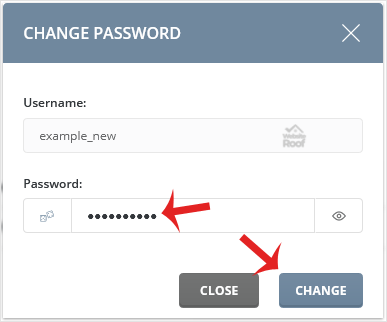 change a database user password in DirectAdmin-websiteroof