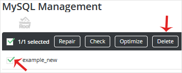 MySQL Management-websiteroof