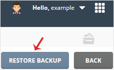 Restore a Backup-websiteroof
