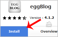 Install eggBlog via Softaculous