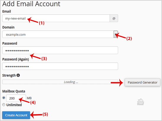 email account-websiteroof