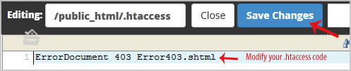 Edit .htaccess File via the cPanel File manager-websiteroof