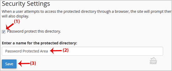 directory privacy cPanel-websiteroof