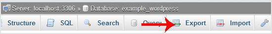 export database table via phpMyAdmin in cPanel-websiteroof