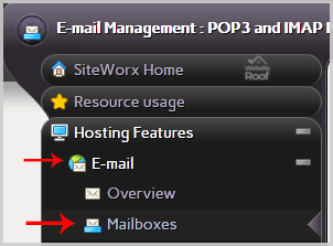  Email account SiteWorx