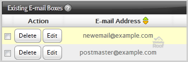 E-mail Account Siteworx