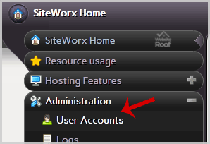 InterWorx SiteWorx Account Password