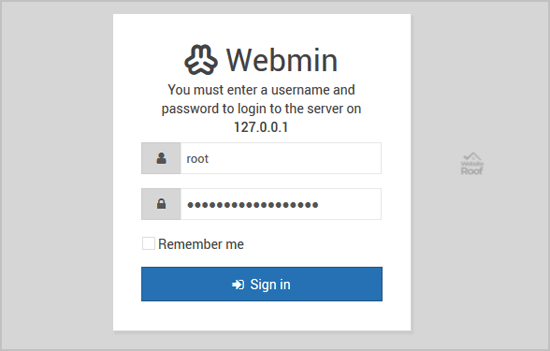 Webmin, control panel, install