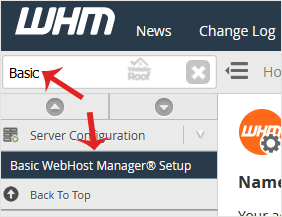 How to change the default nameserver from the WHM Root account?