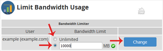 Limit Bandwidth Usage