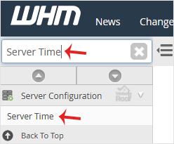 How to check or change Server Time via WHM Root?
