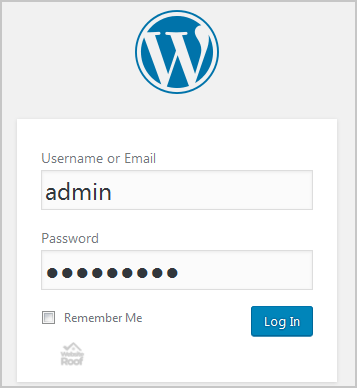 How to access the WordPress admin account?