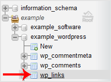 delete database table via phpMyAdmin in cPanel-websiteroof