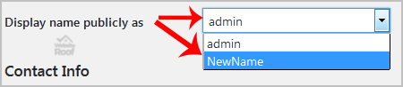 Change the Display Name WordPress