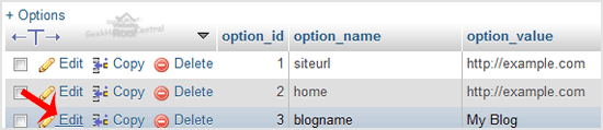 edit database table via phpMyAdmin in cPanel-websiteroof